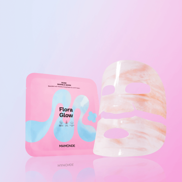 Mamonde Flora Glow Rose Marble Face Mask - 1 Piece